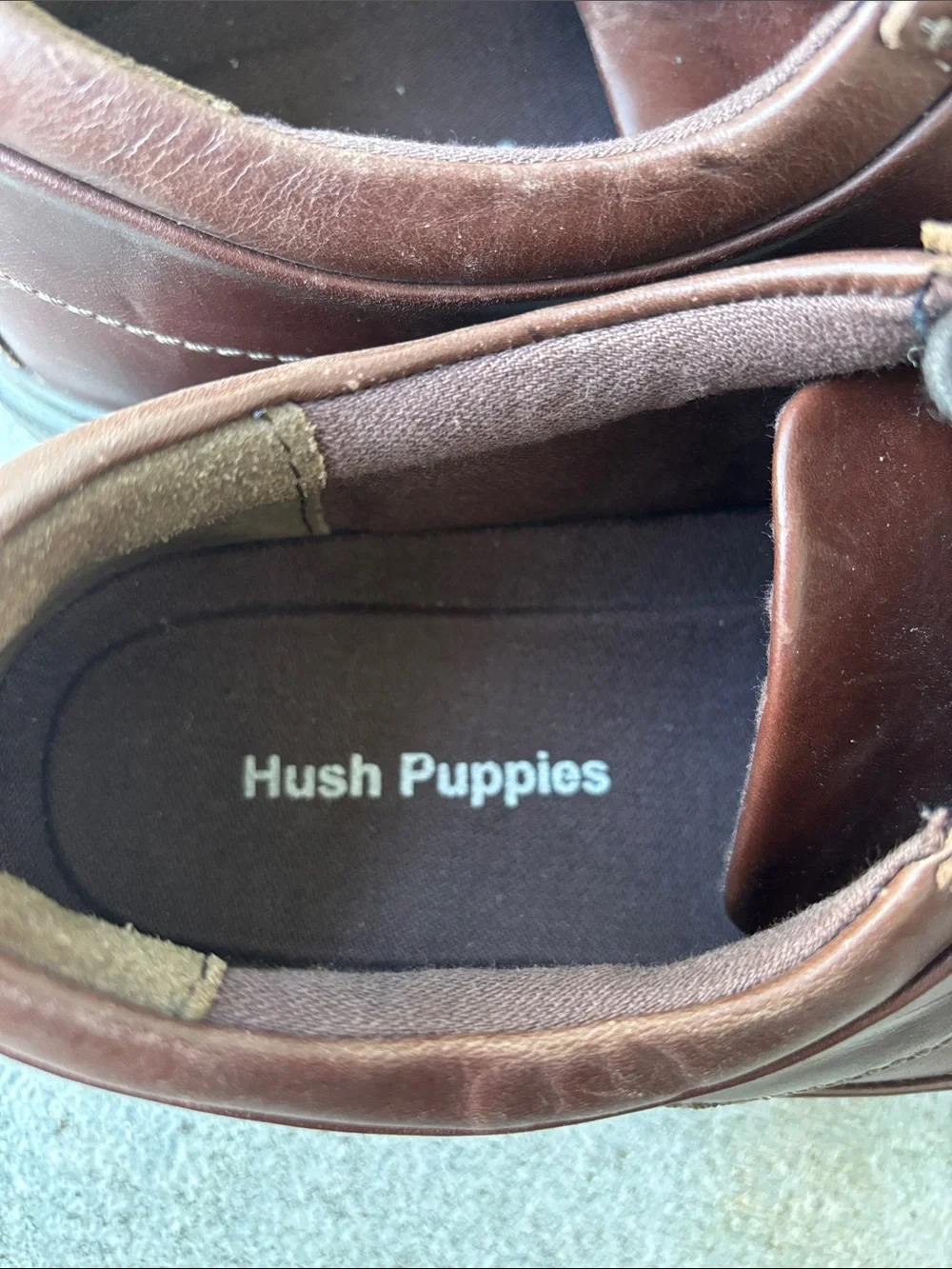 Hush Puppies Men's Dark Brown Leather Lace-Up Derby